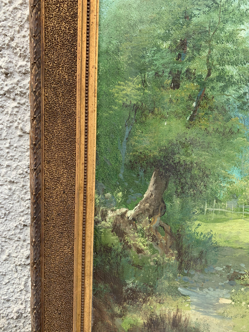Dipinto Olio su Tela di Paesaggio di Henry Markò Primi Novecento