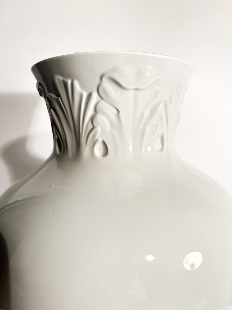 Vaso in Porcellana di Richard Ginori Grigio 'Manifattura 1946' Anni 90
