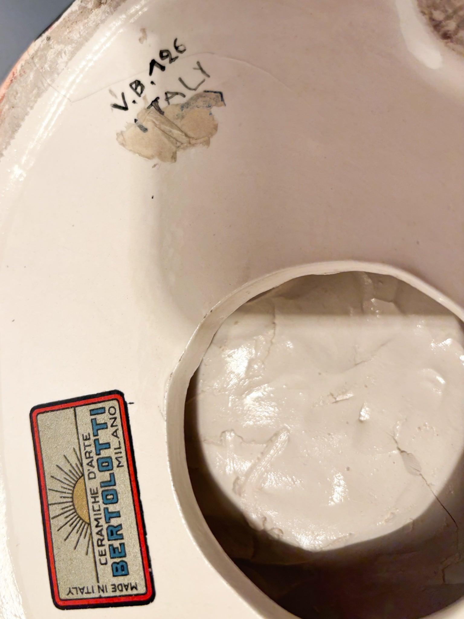 Ceramic Sculpture of Oriental Lady by Bertolotti V.B.C.M. 40s