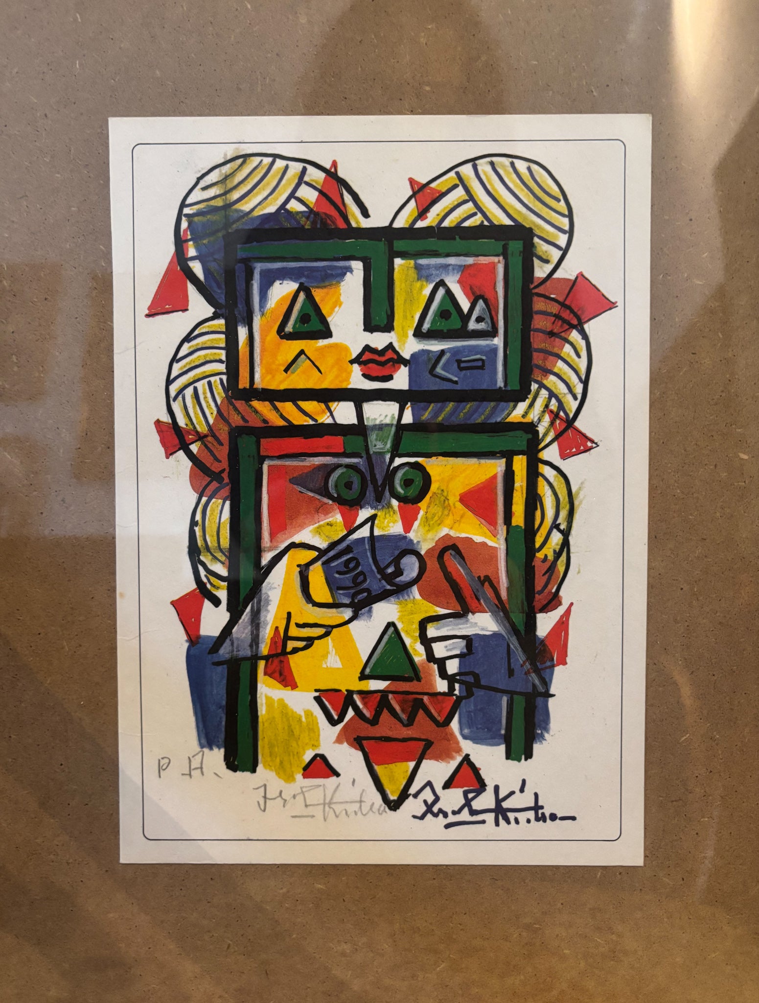 Totem Lithograph by Ibrahim Kodra 90s