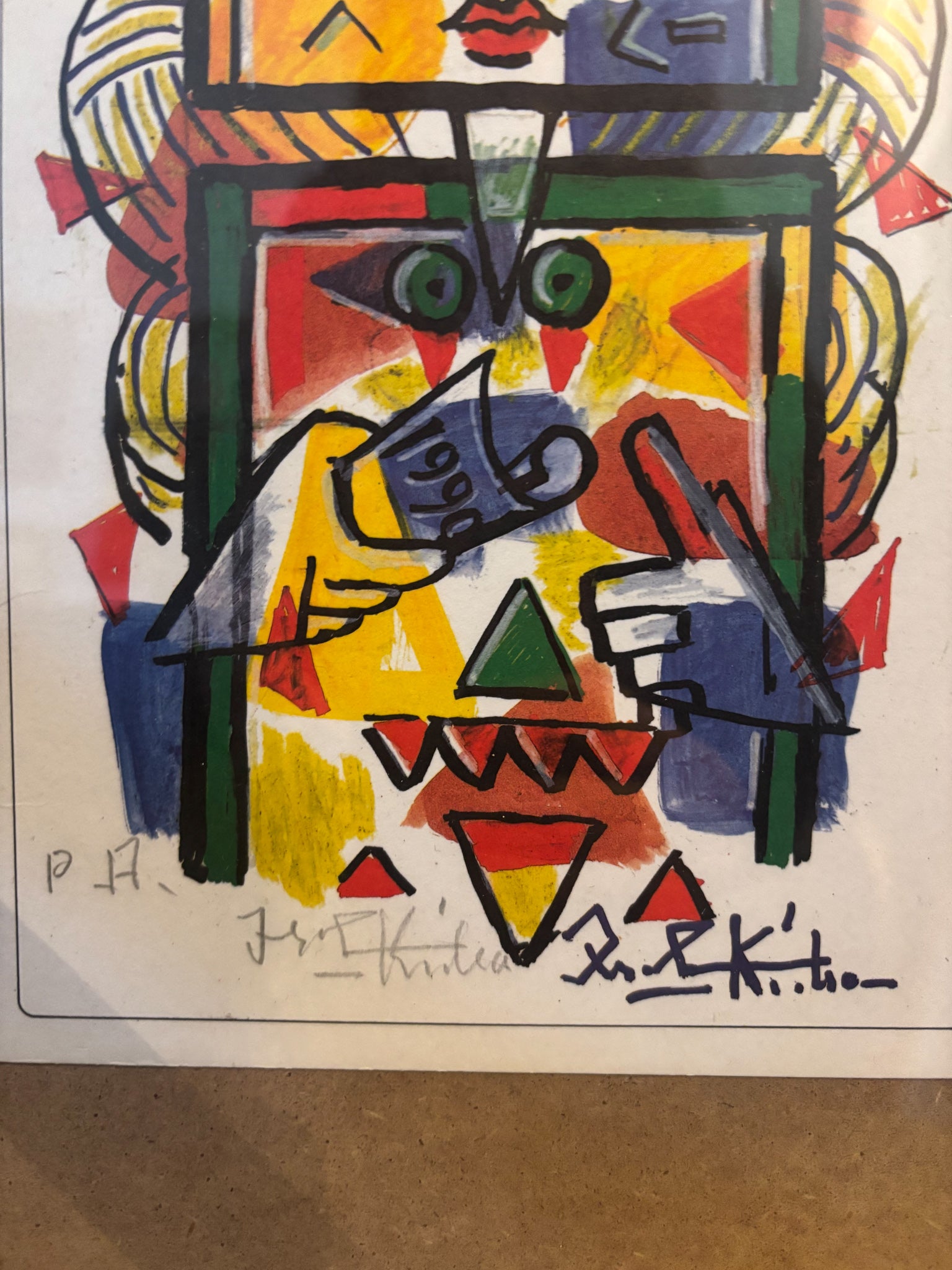 Totem Lithograph by Ibrahim Kodra 90s