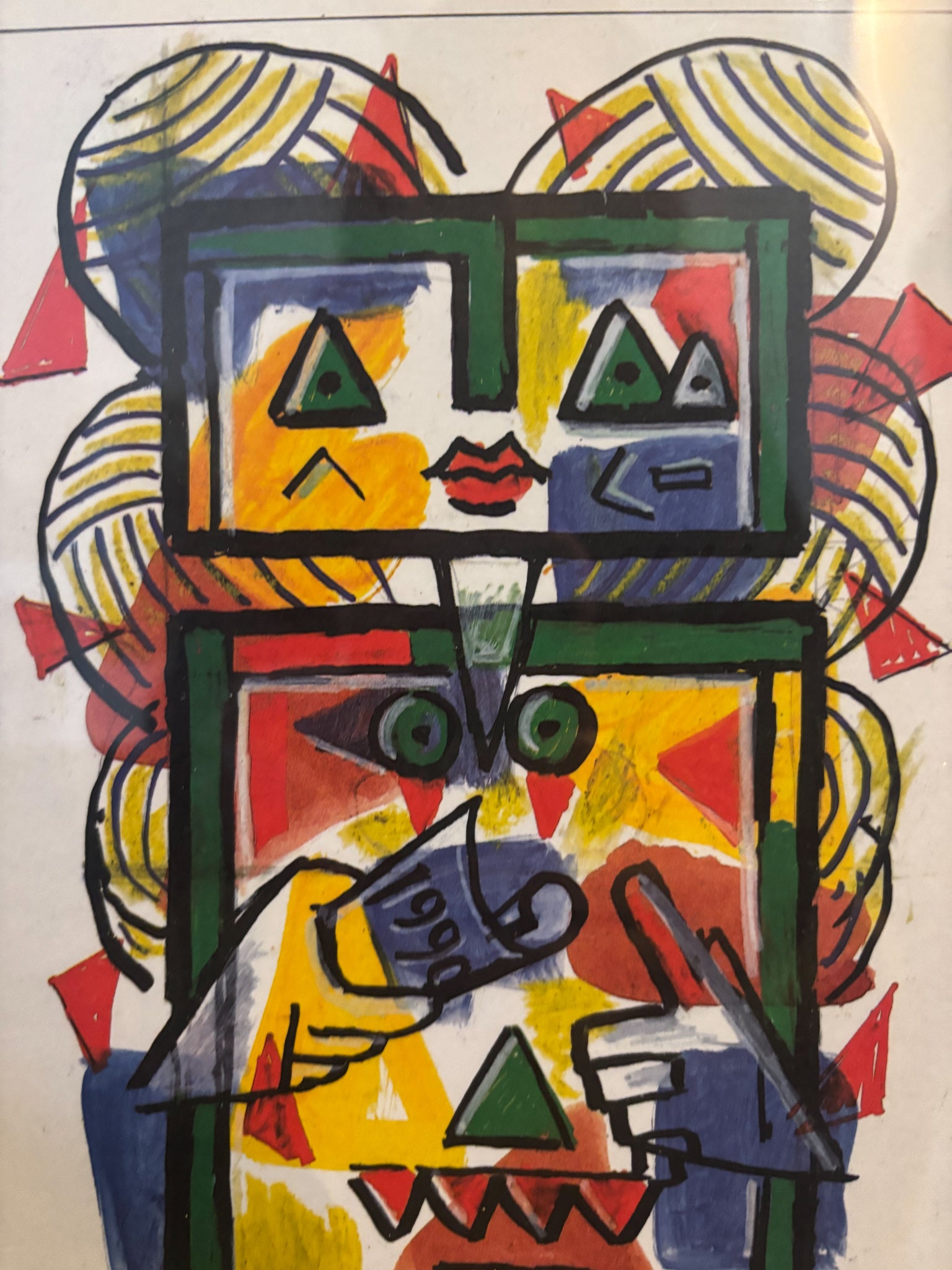 Totem Lithograph by Ibrahim Kodra 90s