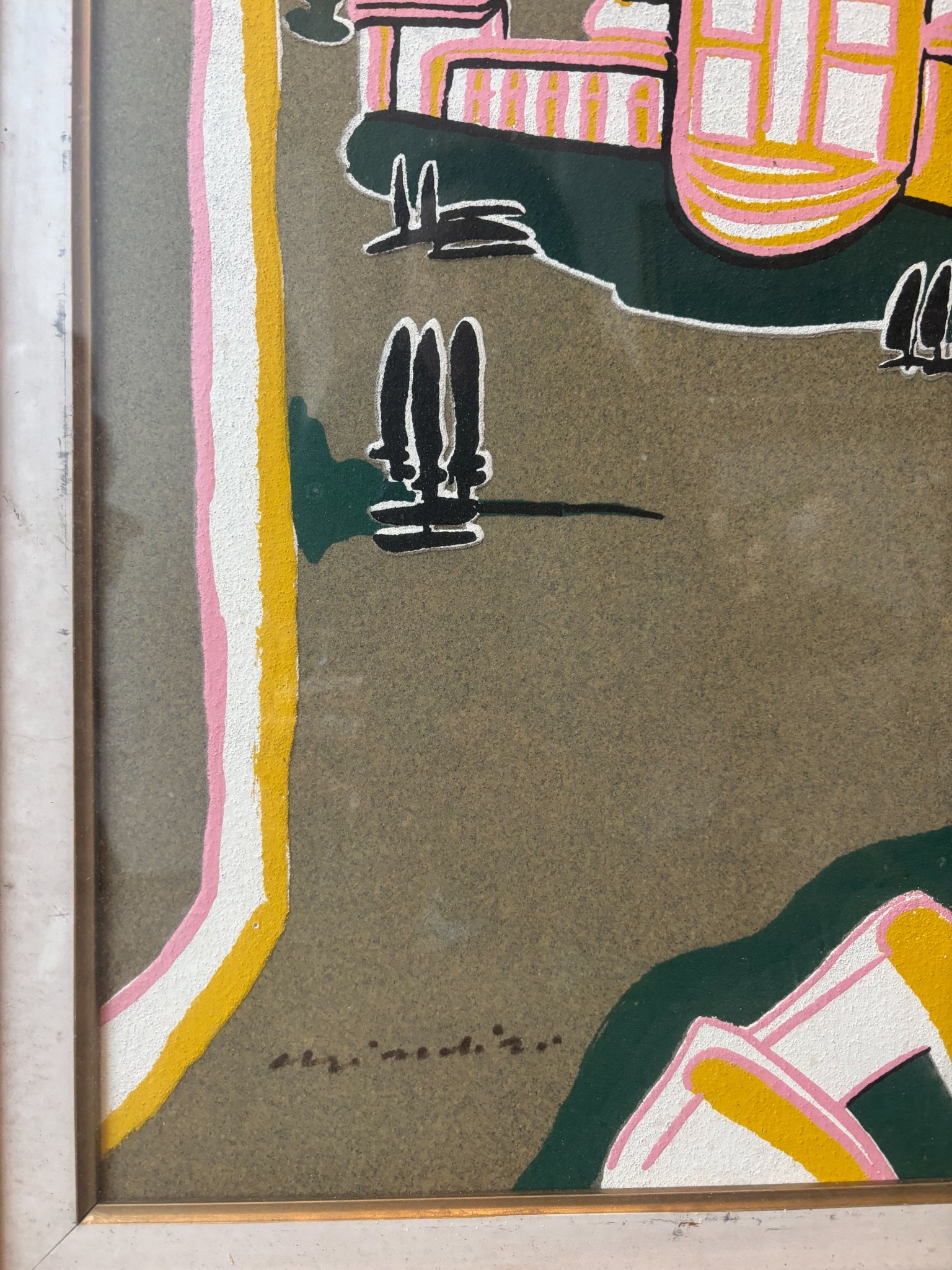 Silkscreen of Venice by Remo Brindisi 1970s