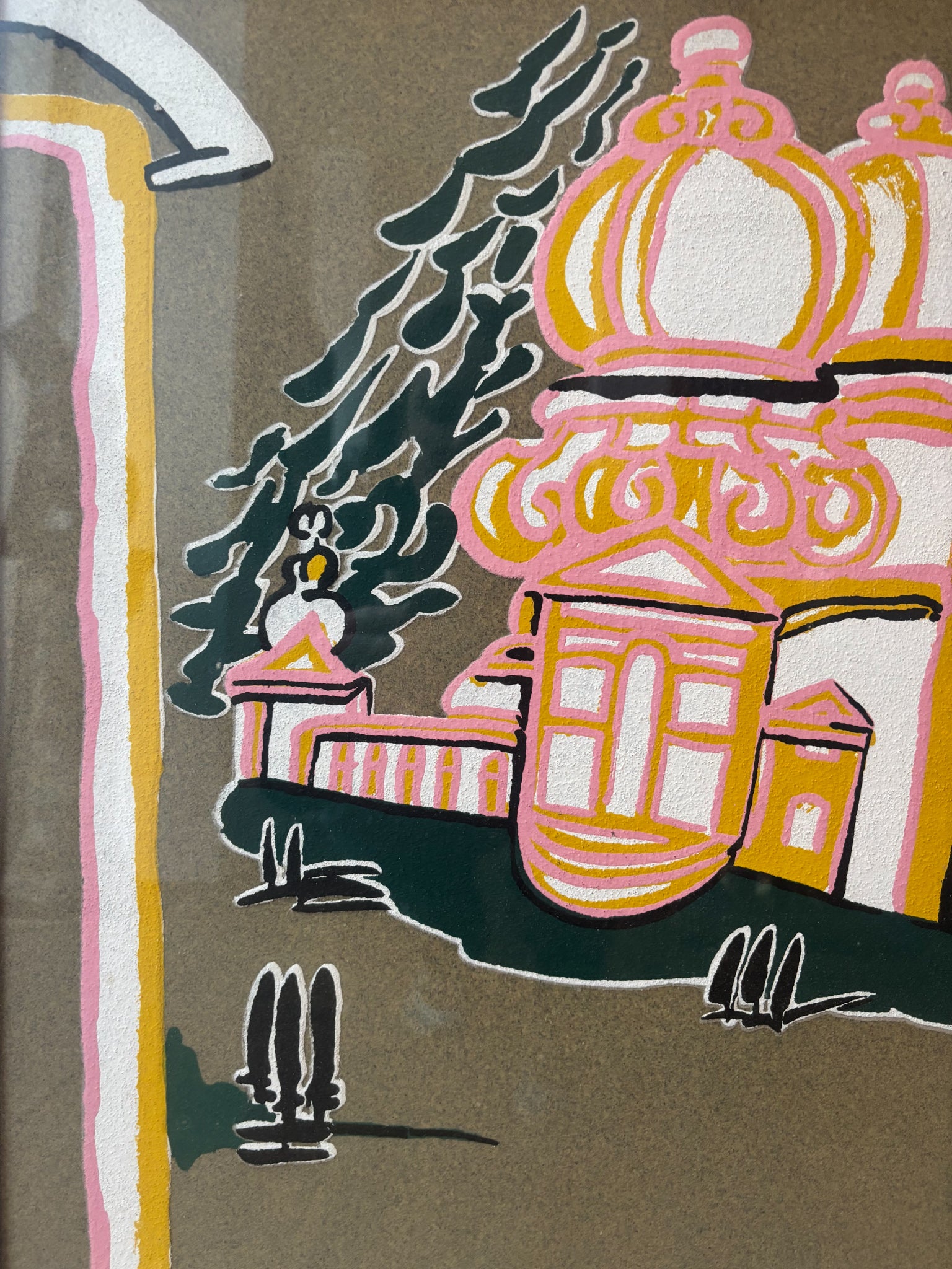 Silkscreen of Venice by Remo Brindisi 1970s