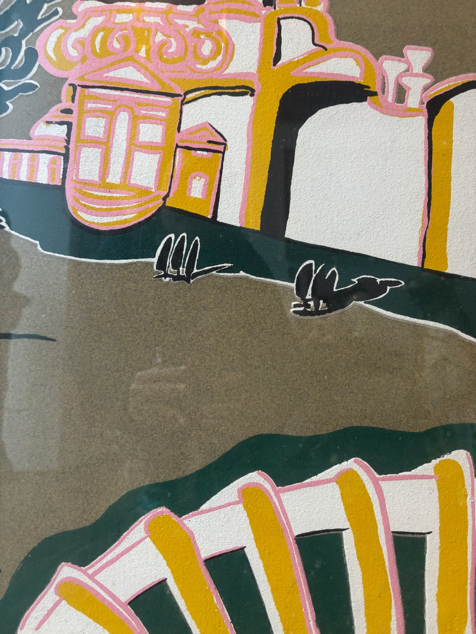 Silkscreen of Venice by Remo Brindisi 1970s