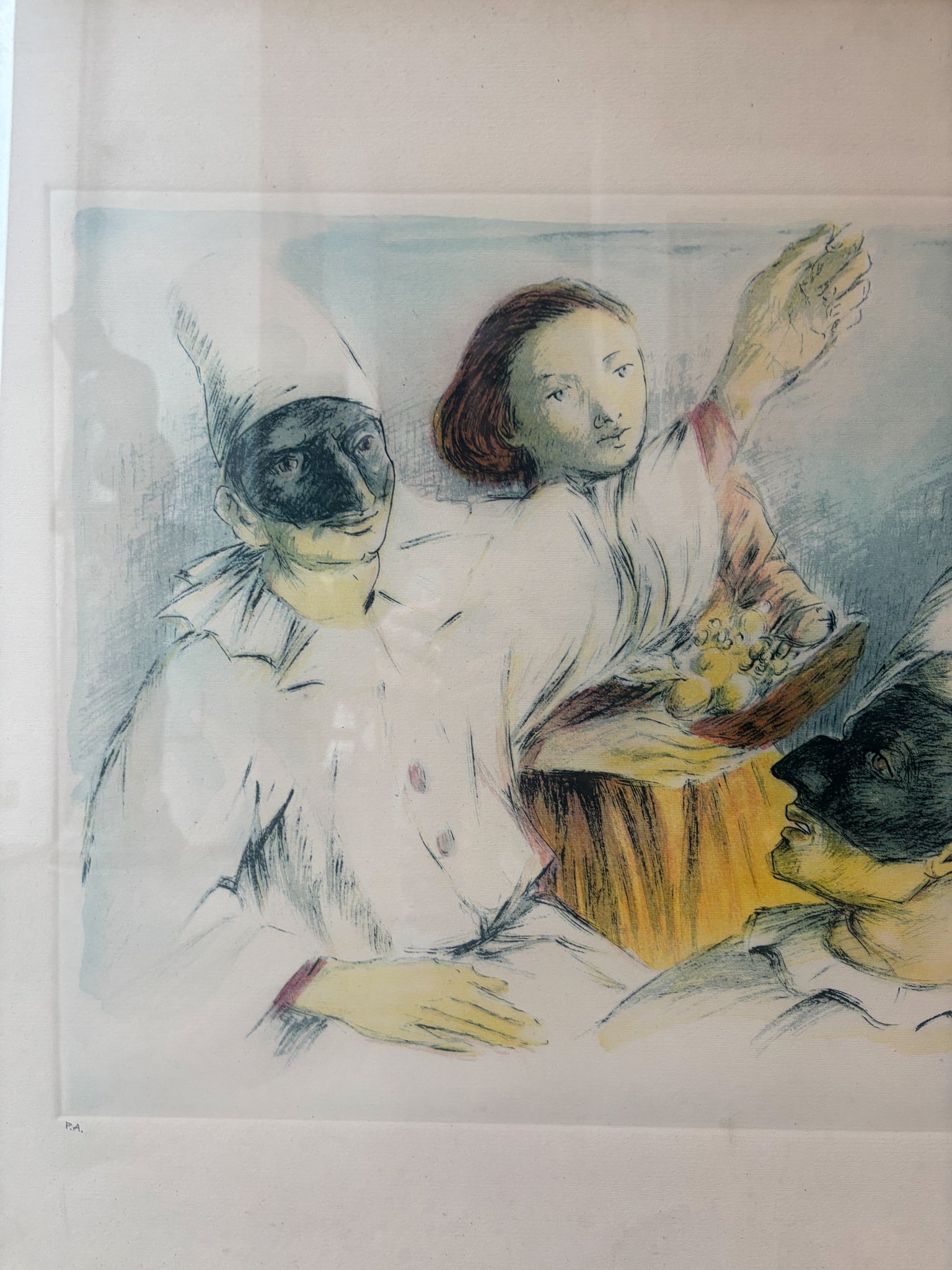 Lithograph on Paper by Domenico Purificato 1960s