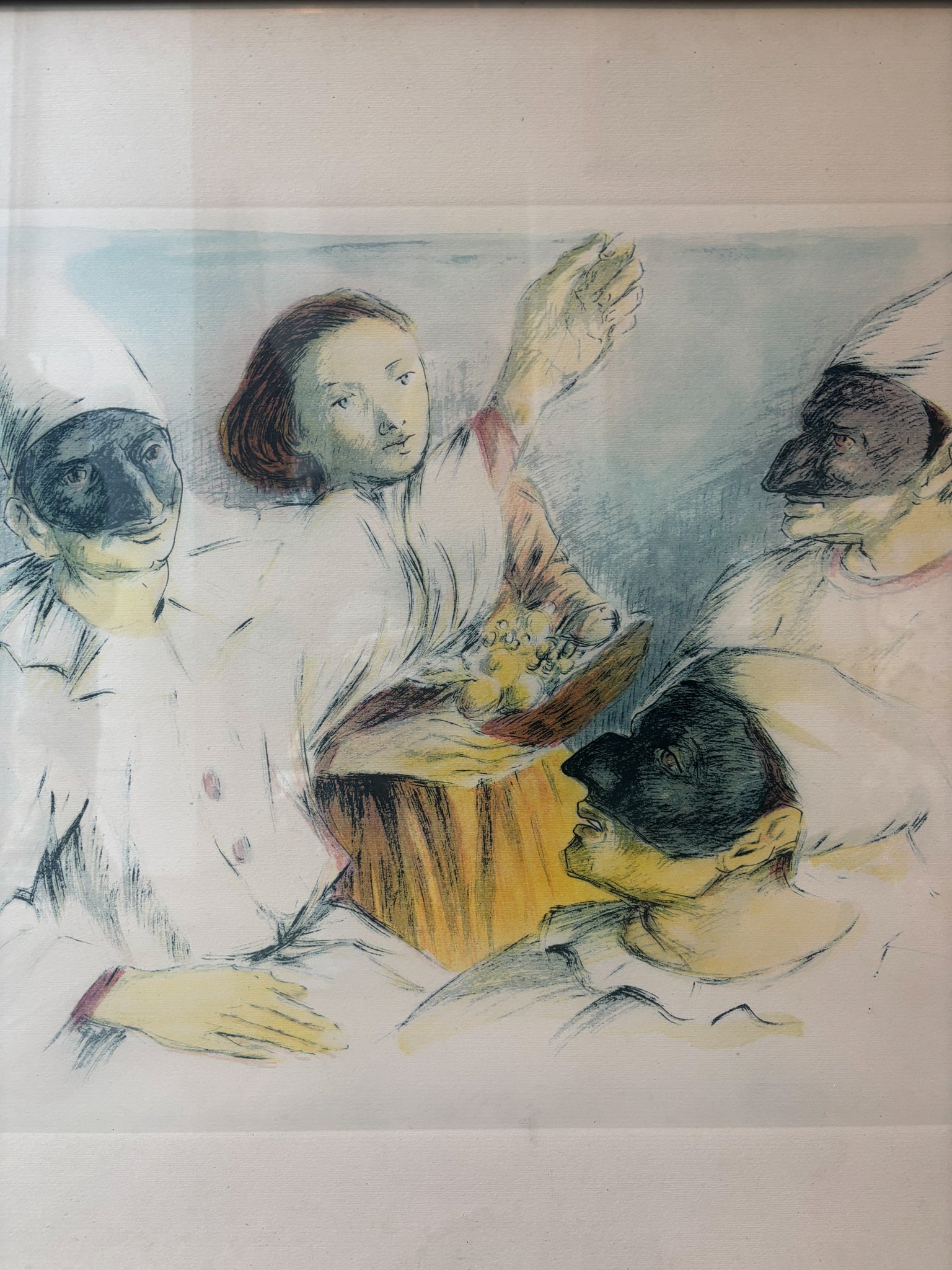 Lithograph on Paper by Domenico Purificato 1960s