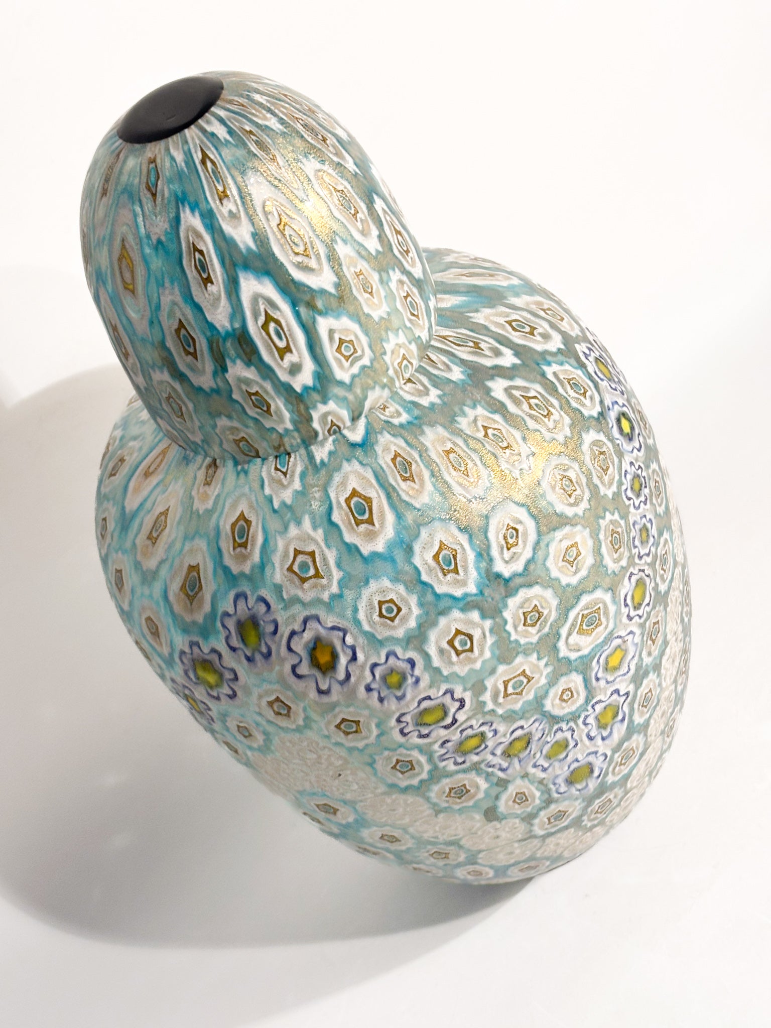 Vaso Potiche in Vetro di Murano con Murrine Millefiori di La Murrina Anni 80