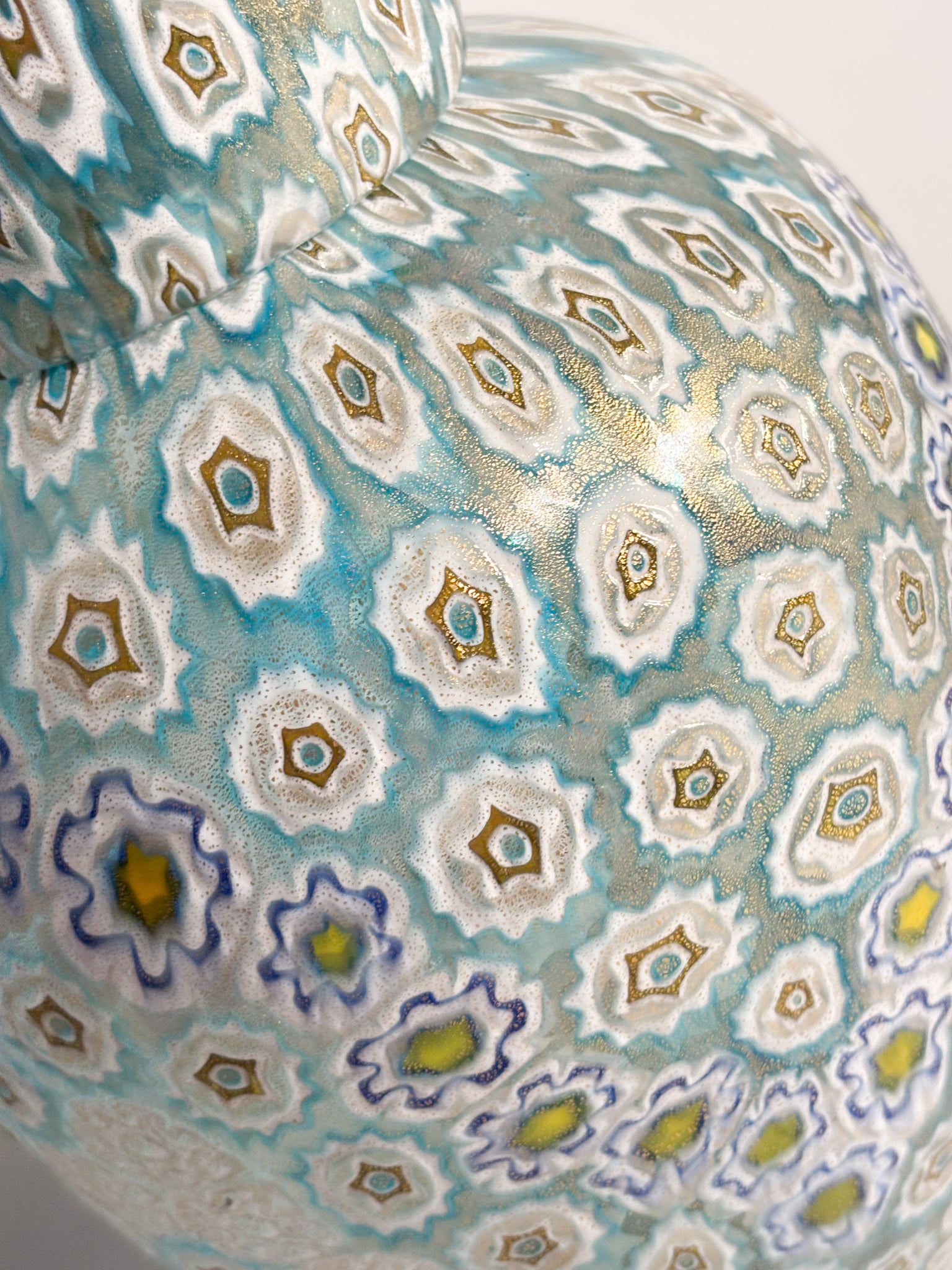 Vaso Potiche in Vetro di Murano con Murrine Millefiori di La Murrina Anni 80