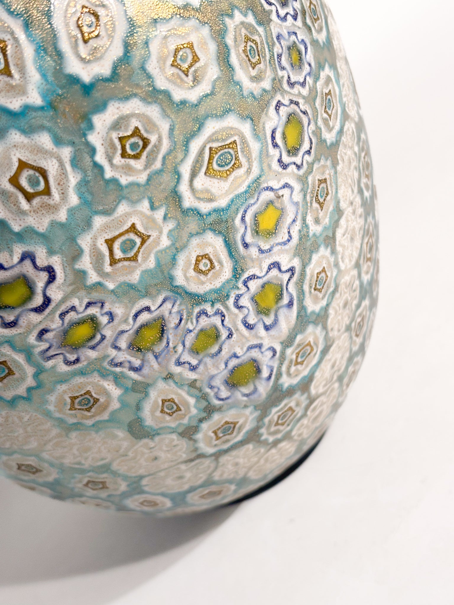 Vaso Potiche in Vetro di Murano con Murrine Millefiori di La Murrina Anni 80