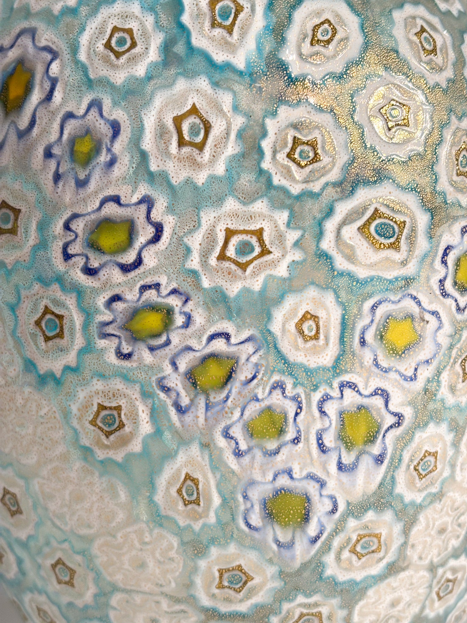 Vaso Potiche in Vetro di Murano con Murrine Millefiori di La Murrina Anni 80