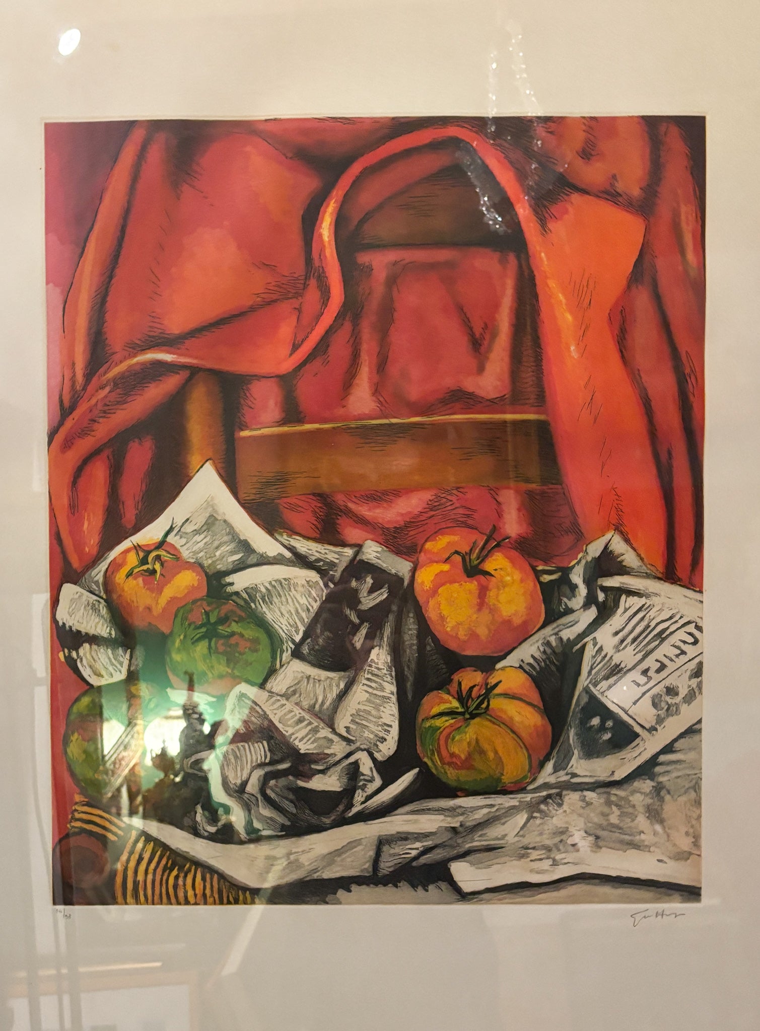 Lithograph of Still Life with Jacket by Renato Guttuso 1960s