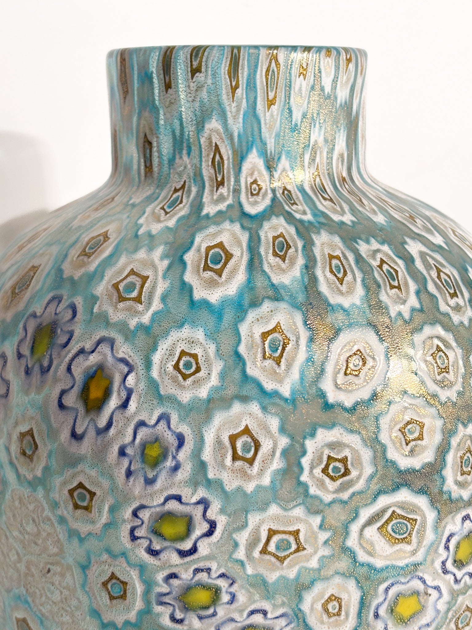 Vaso Potiche in Vetro di Murano con Murrine Millefiori di La Murrina Anni 80