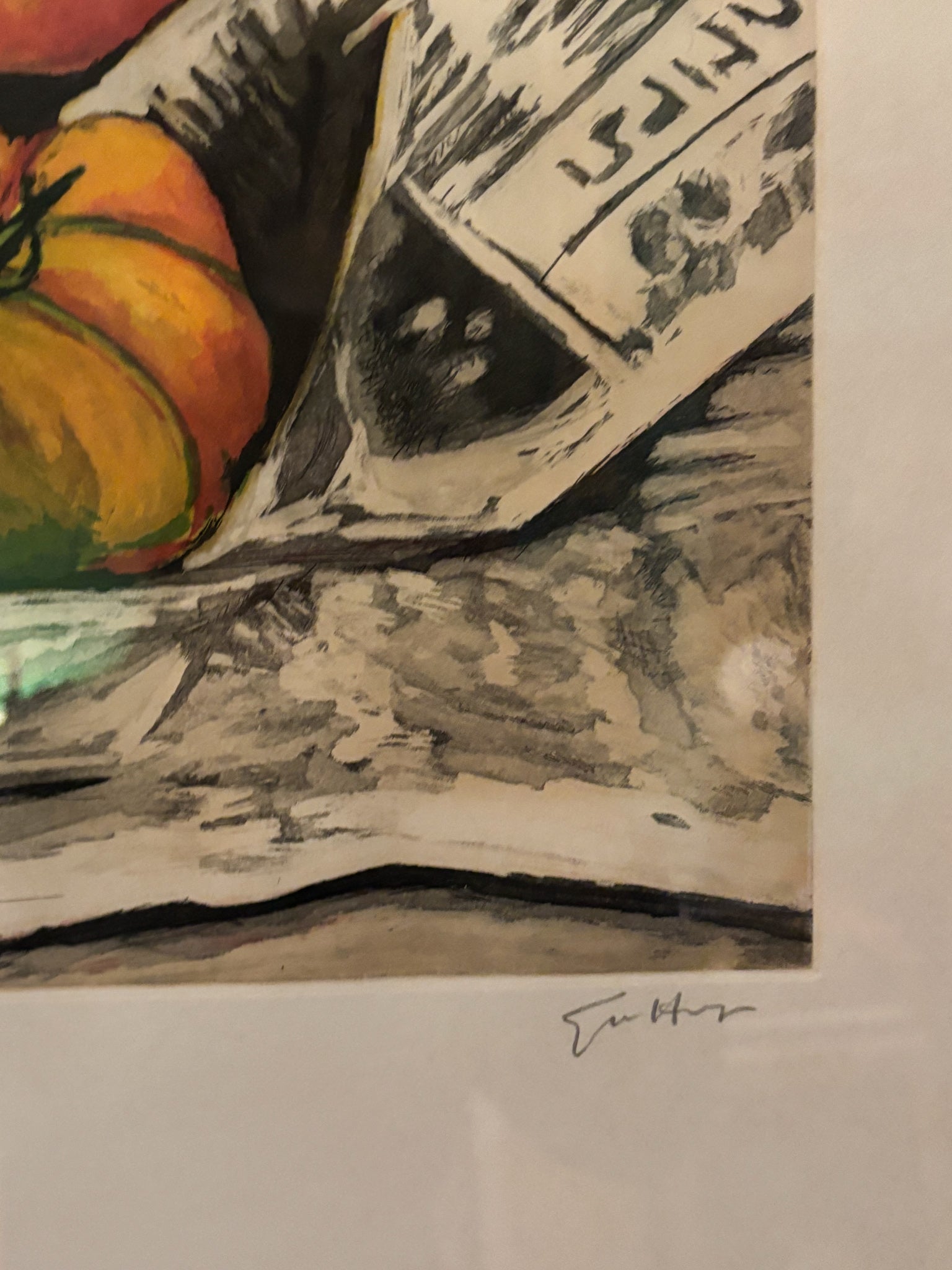Lithograph of Still Life with Jacket by Renato Guttuso 1960s