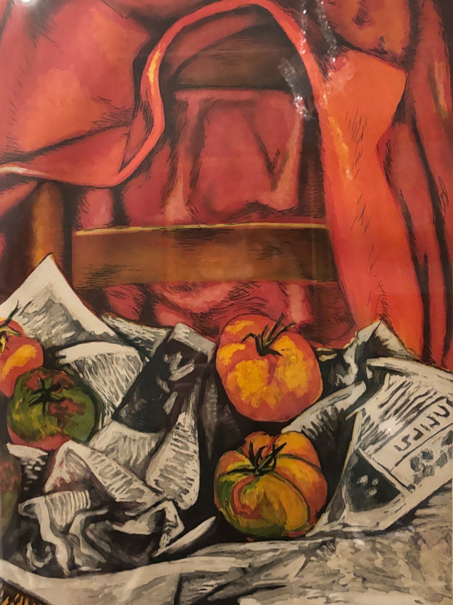 Lithograph of Still Life with Jacket by Renato Guttuso 1960s