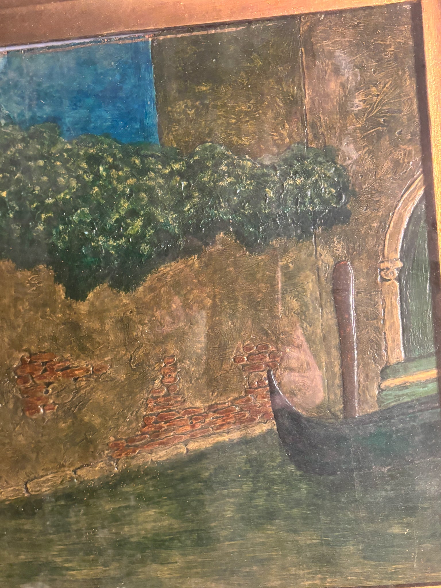 Oil Painting on Panel of Landscape by Rodolfo Paoletti 1920s