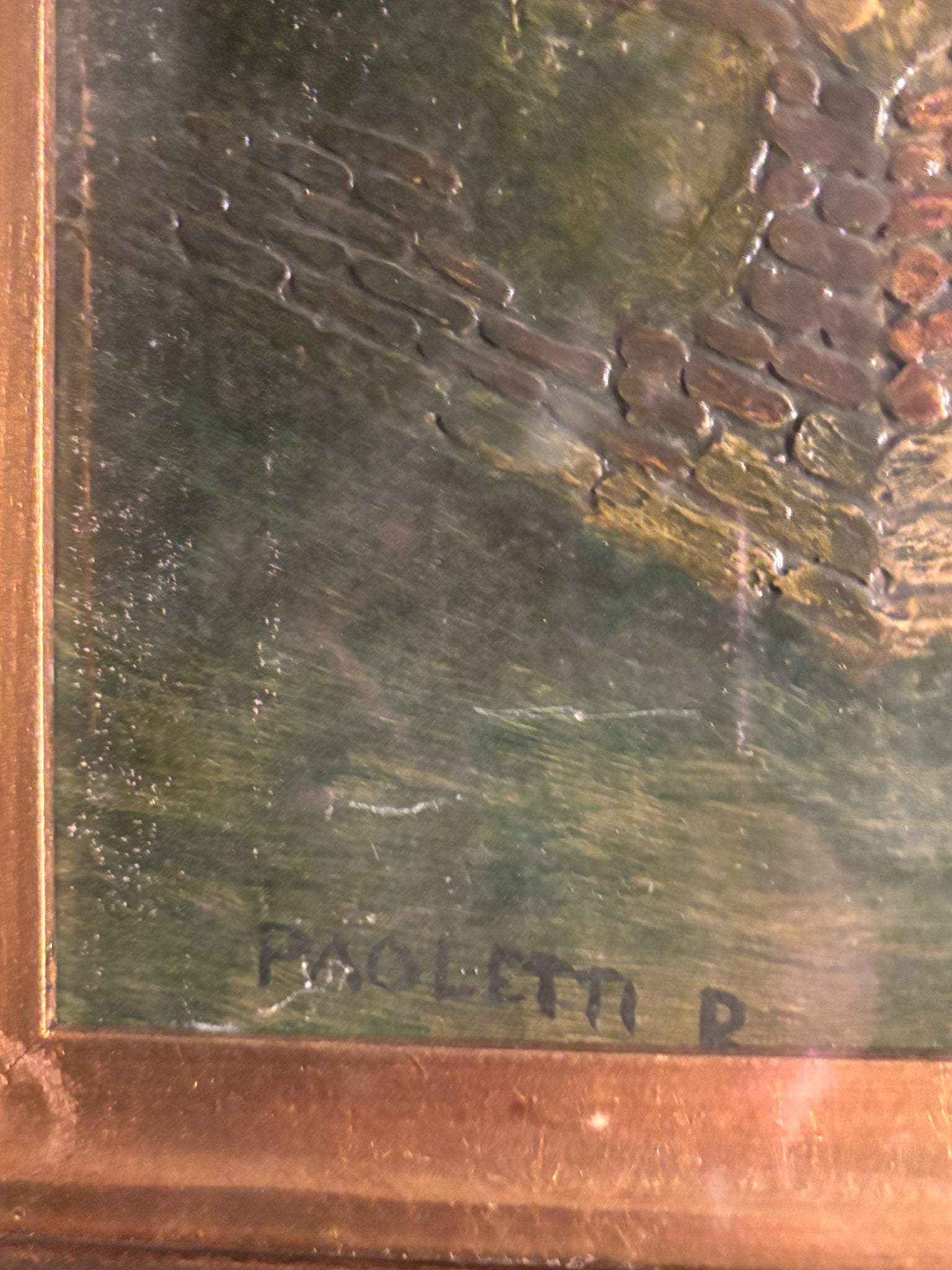 Oil Painting on Panel of Landscape by Rodolfo Paoletti 1920s