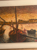 Dipinto Olio su Cartoncino Intelato di Castiglione della Pescaia di Ado Ragazzini