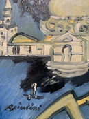 Dipinto Olio su Tela di Venezia di Remo Brindisi Anni 70