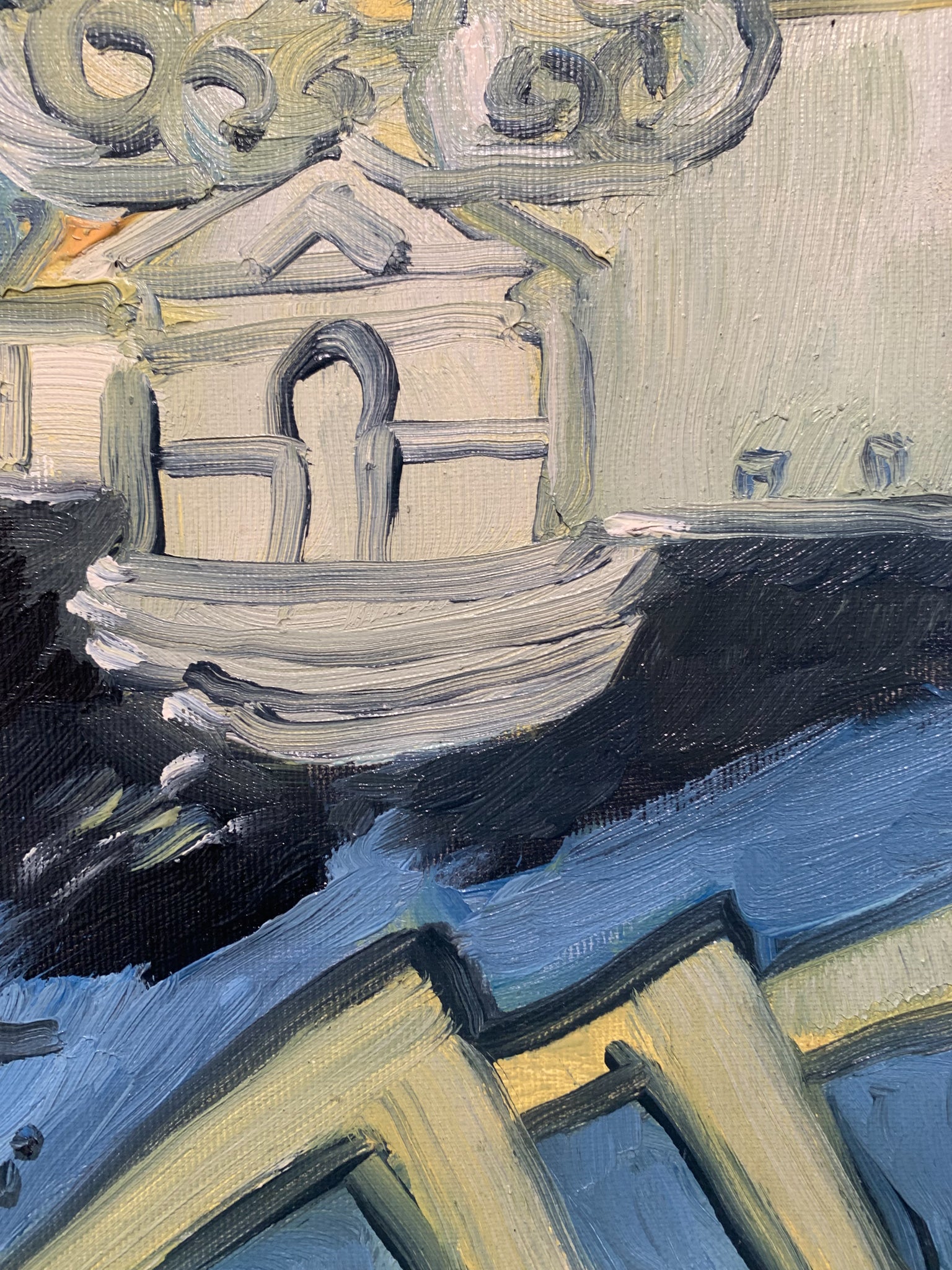 Oil Painting on Canvas of Venice by Remo Brindisi, 1970s