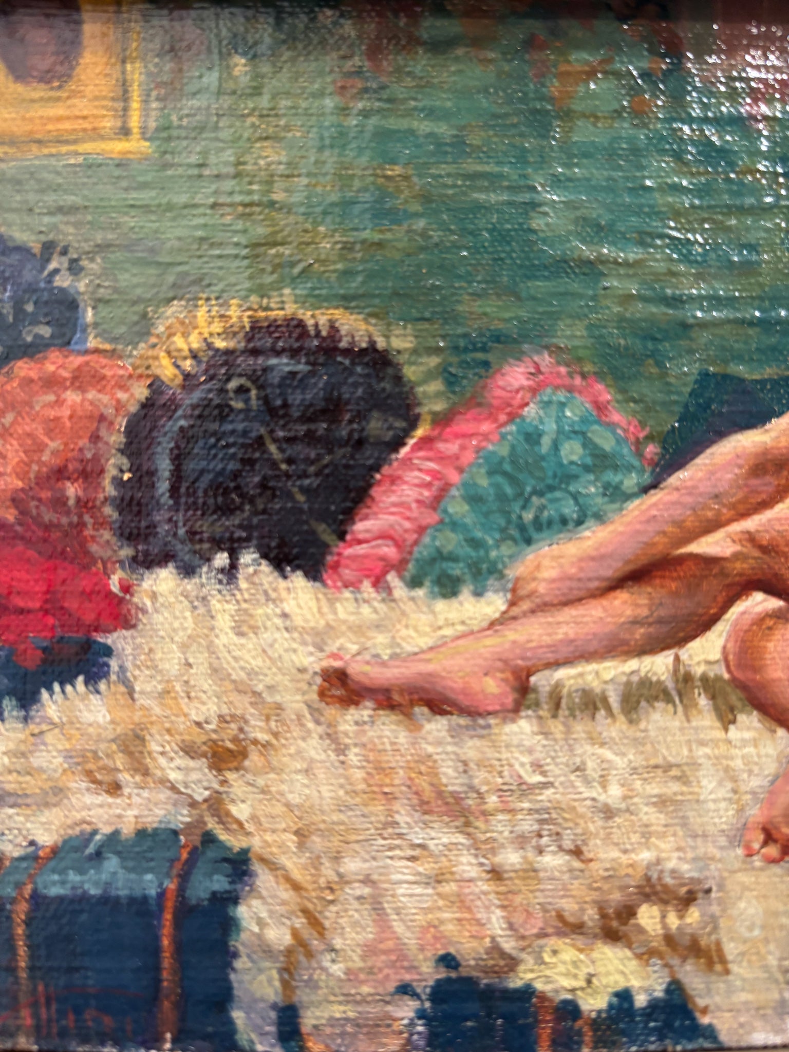 Oil Painting on Panel of Female Nude 1940s