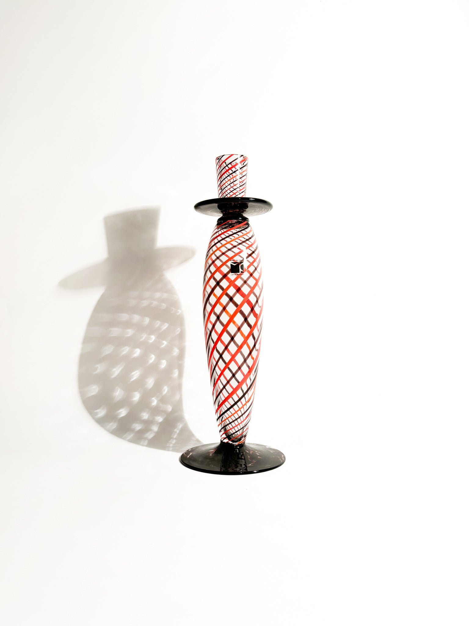 Spiral Murano Glass Candelabra by Carlo Moretti from 1999