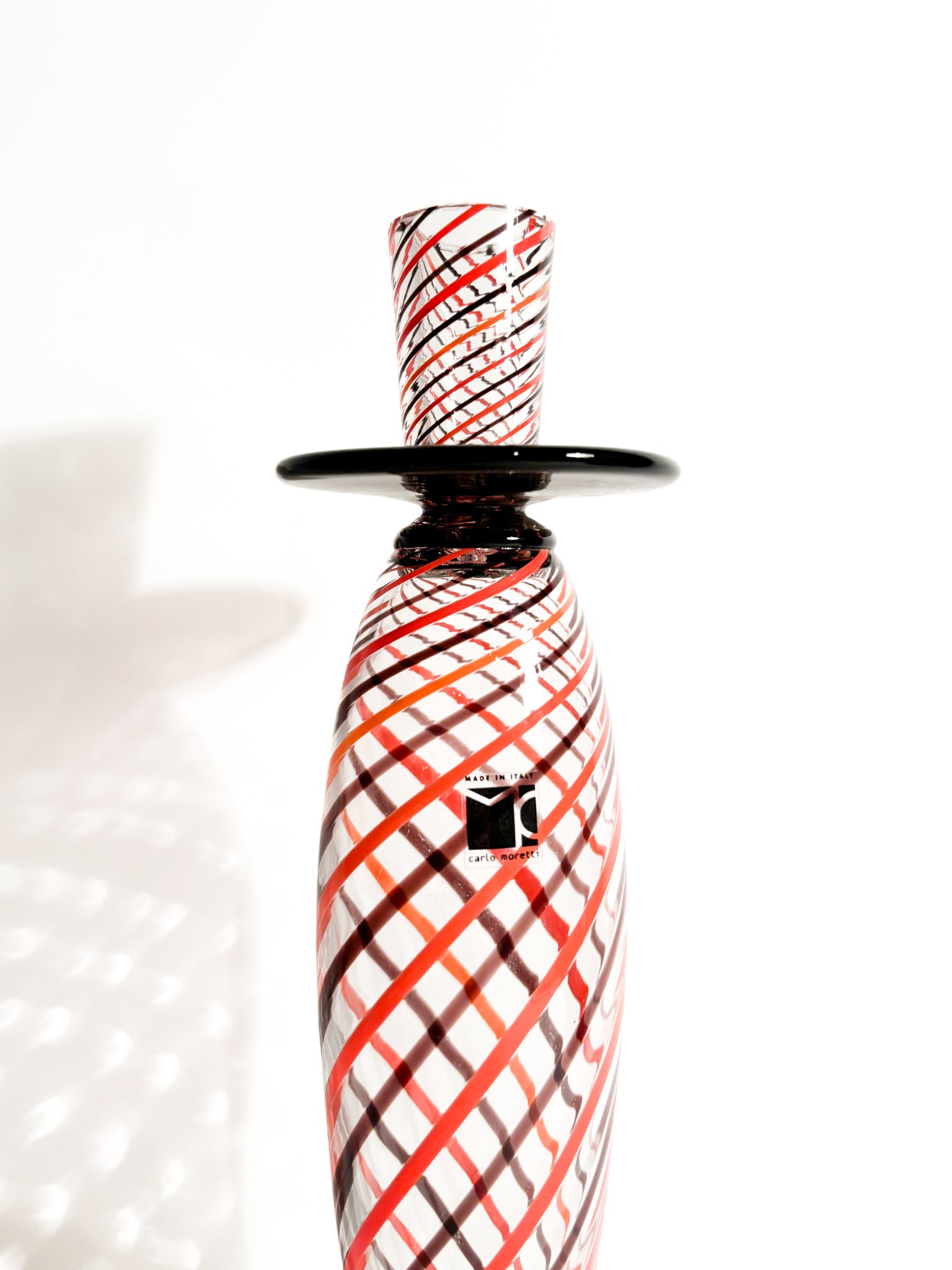 Spiral Murano Glass Candelabra by Carlo Moretti from 1999