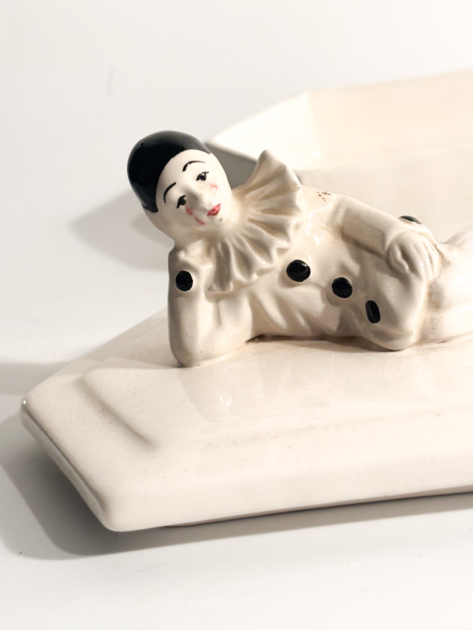 Ceramic Box from Bassano with Pierrot 70s