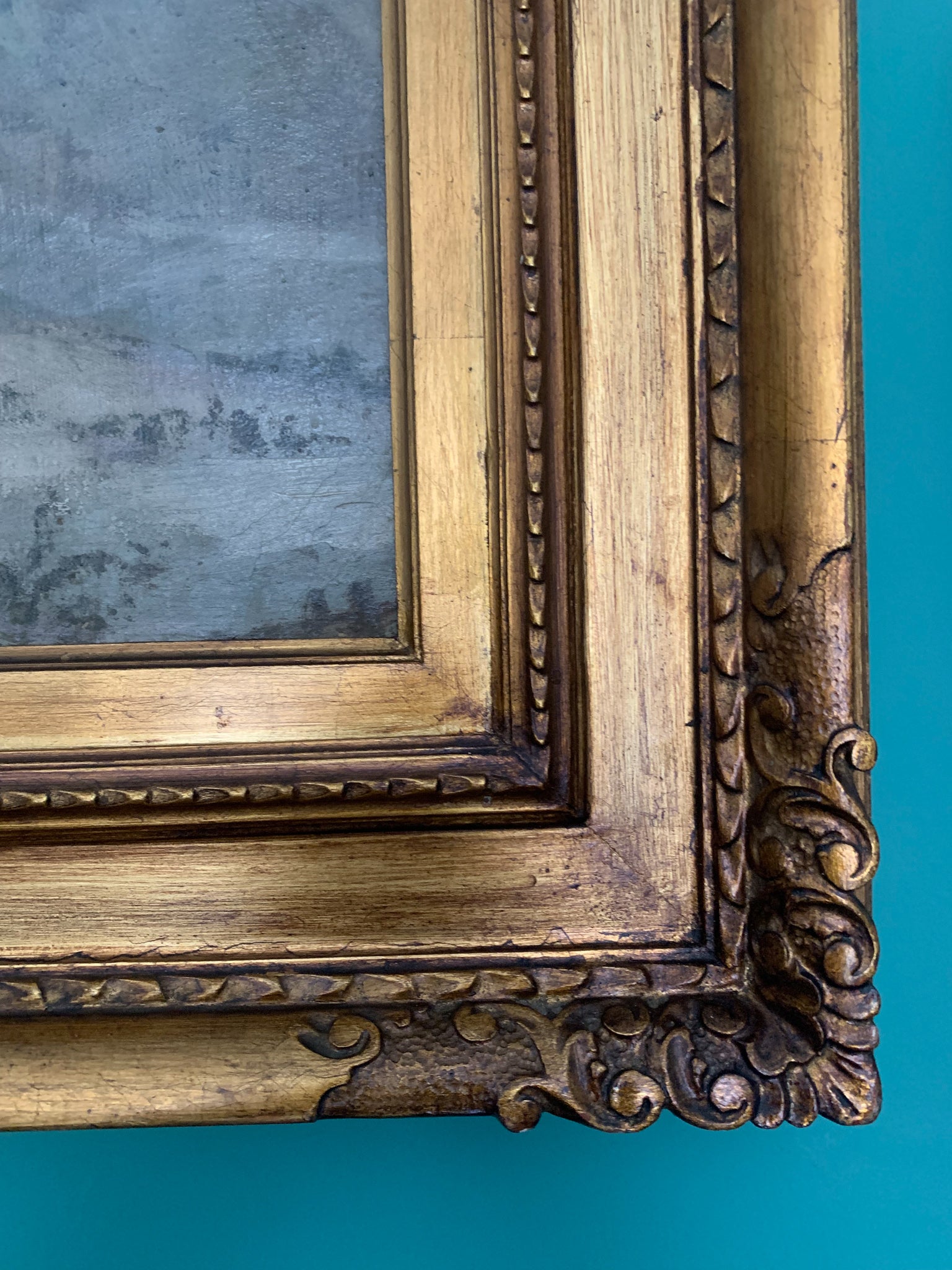 Oil Painting on Canvas by Alberto Dressler 'Snowy Landscape' from 1944