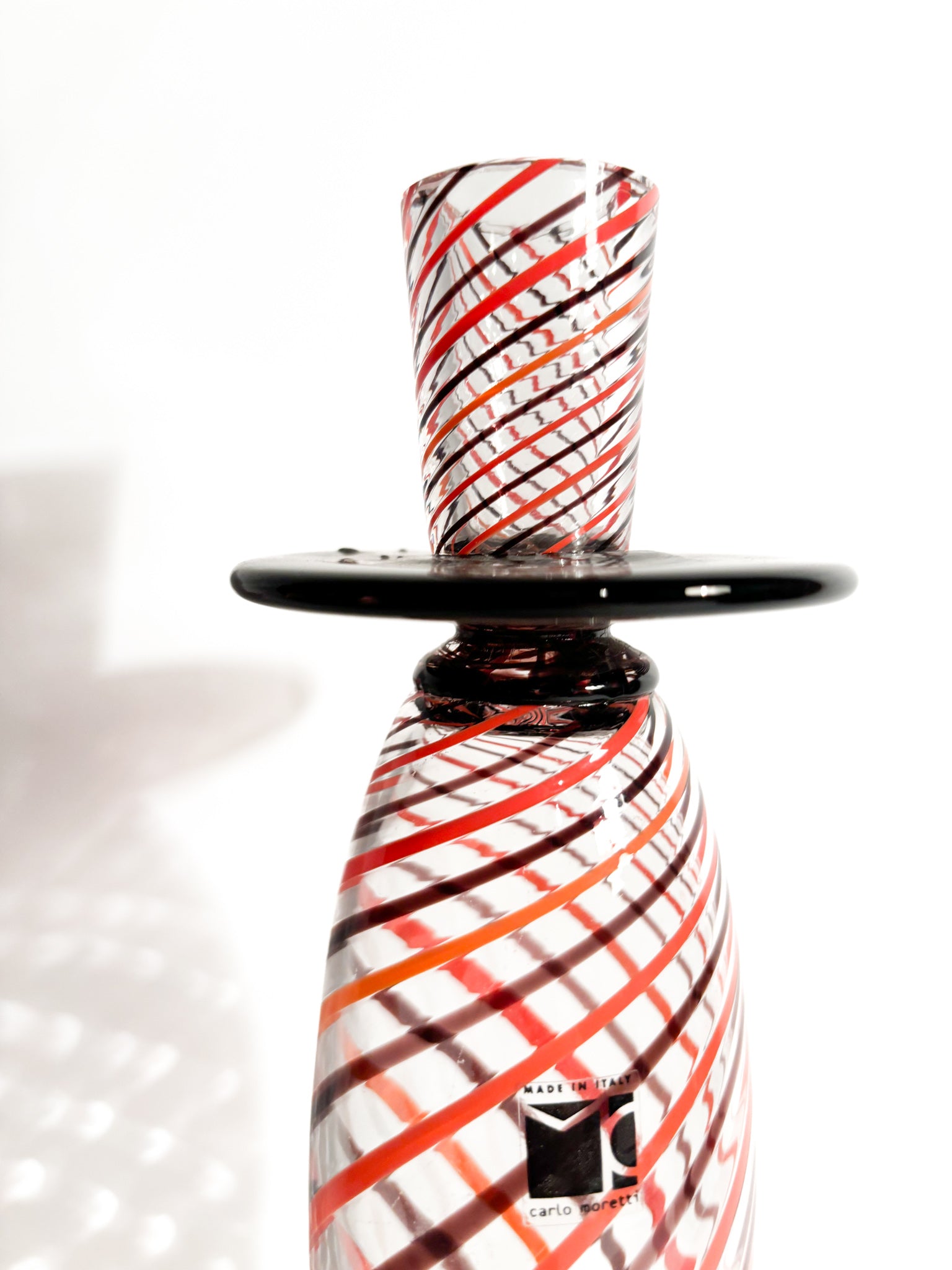 Spiral Murano Glass Candelabra by Carlo Moretti from 1999