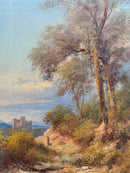 Dipinto Olio su Tela di Paesaggio Autunnale di Henry Markò Primi Novecento