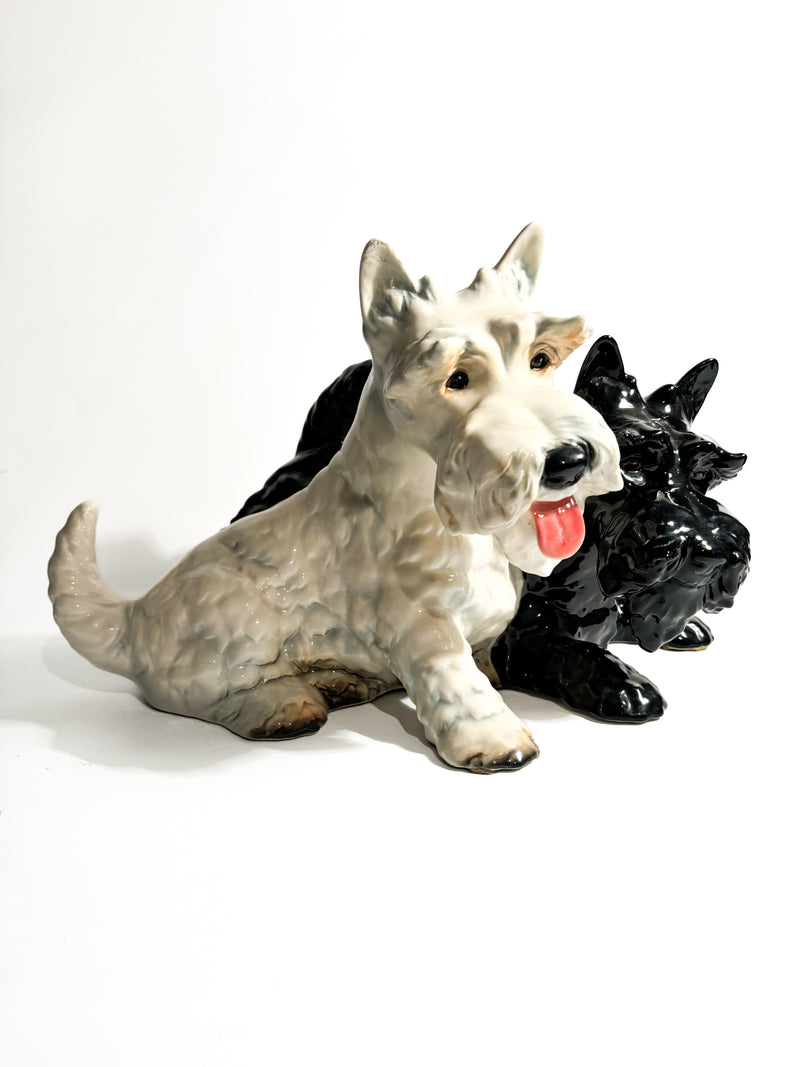 Ceramic Scottish Terrier Dog Sculpture by Goebel from the 1970s
