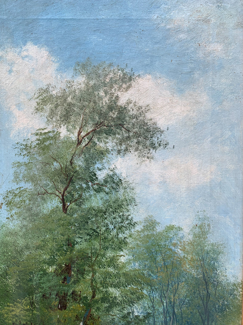 Oil on Canvas Landscape Painting by Henry Markò, Early Twentieth Century