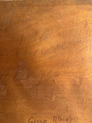 Oil Painting on Board of Venice Canal by Gino Albieri 1920s