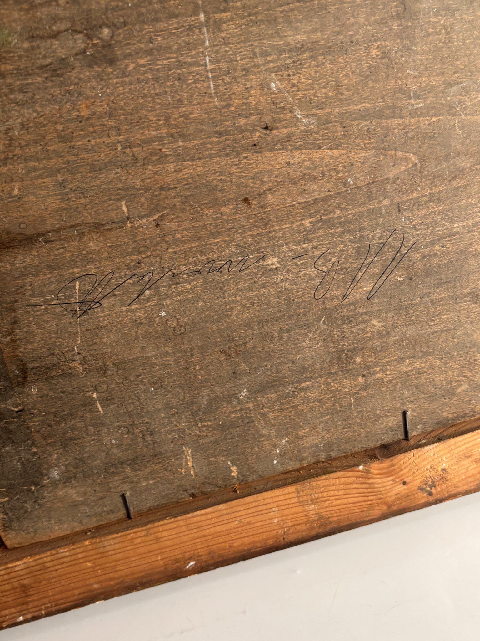 Oil Painting on Panel of Soldiers in Urban Landscape Late 1800s