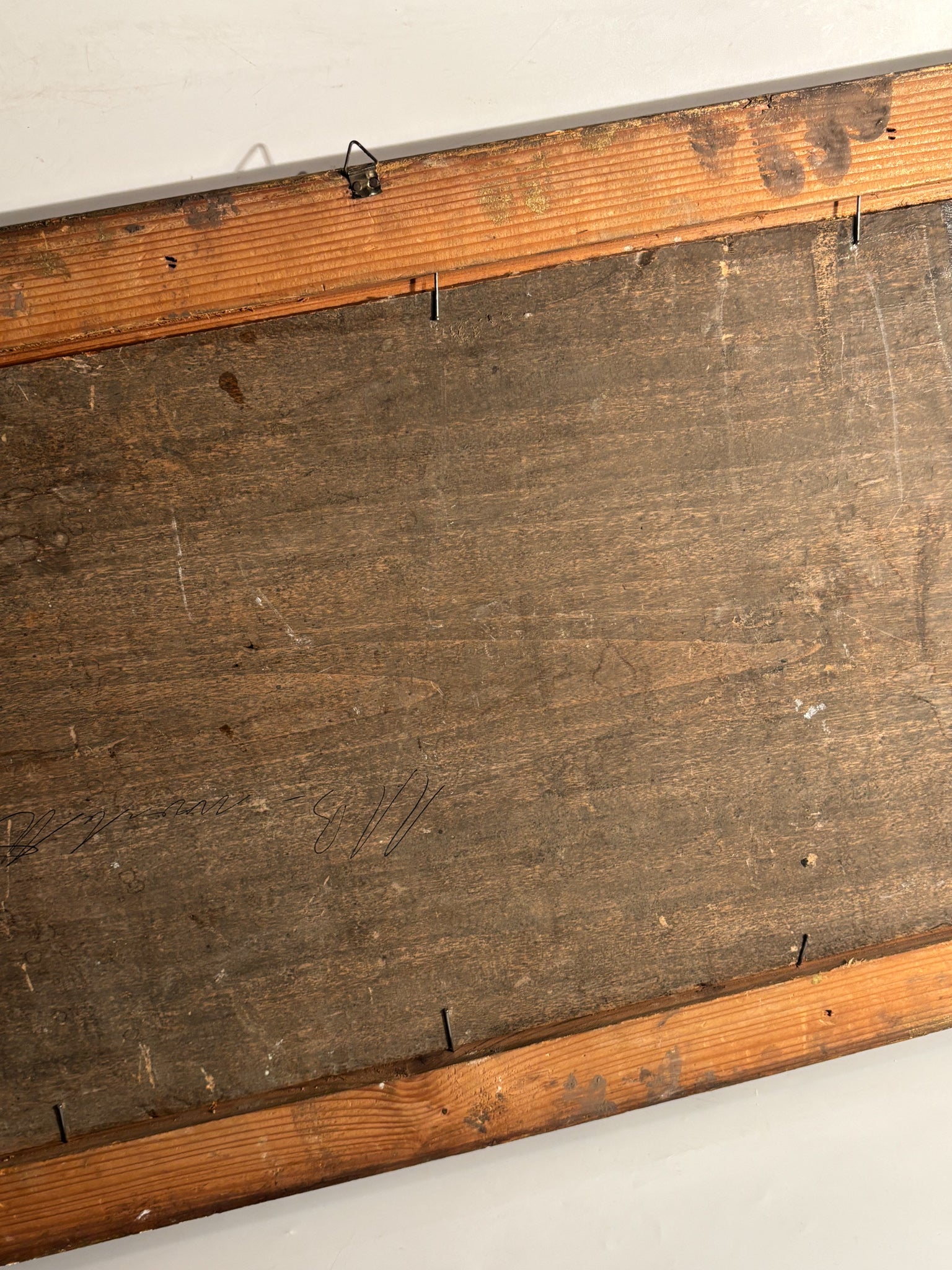 Oil Painting on Panel of Soldiers in Urban Landscape Late 1800s