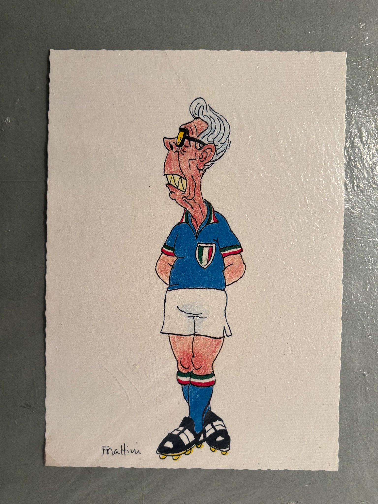 Series of Five Drawings by Giorgio Forattini