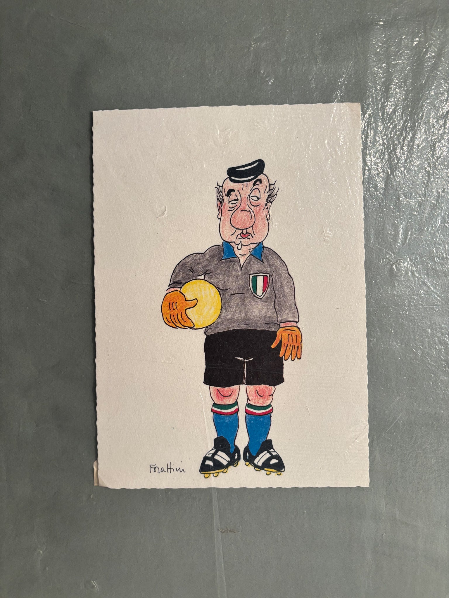 Series of Five Drawings by Giorgio Forattini