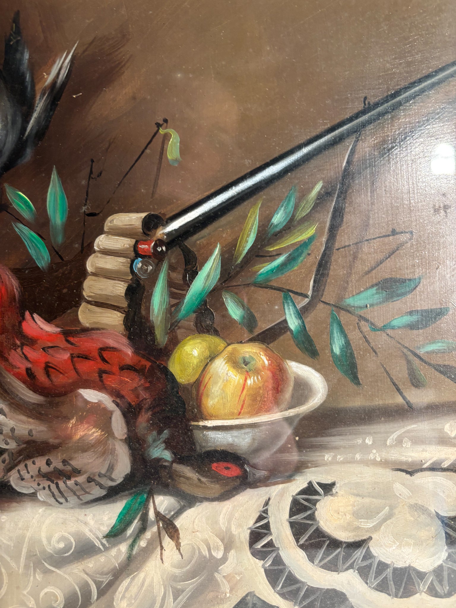 Oil Painting on Cardboard of Still Life by Michele Cisternino 1970s