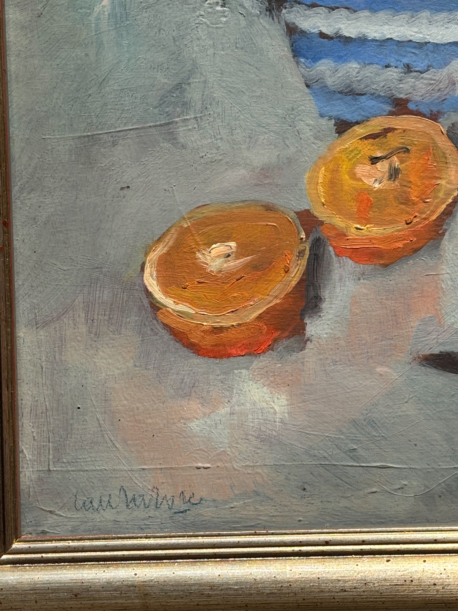 Oil Painting on Board of Still Life by Domenico Cantatore 60s