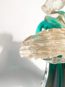 Scultura in Vetro di Murano Iridescente con Foglie d'Oro di Archimede Seguso Anni 40