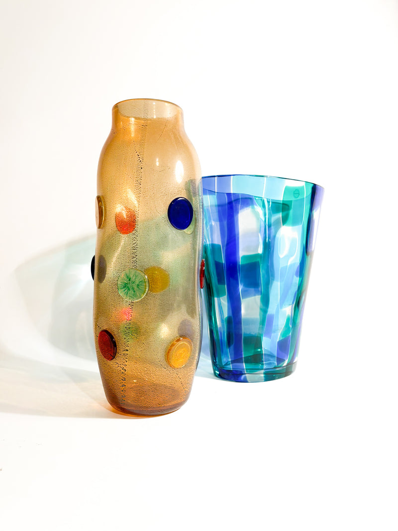 Multicolored Murano Glass Vase by Salviati, Madras model, 1997