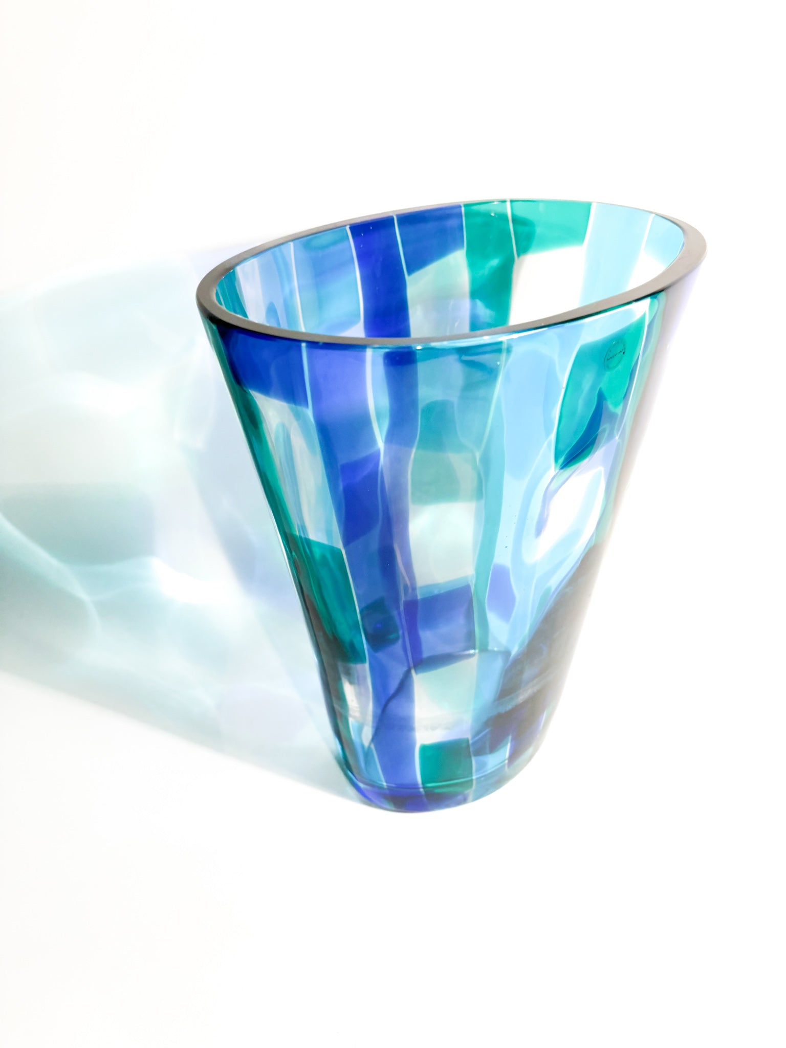 Multicolored Murano Glass Vase by Salviati, Madras model, 1997