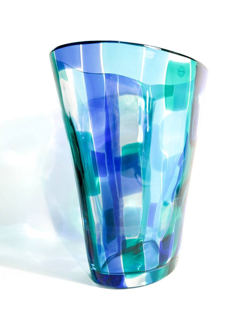 Multicolored Murano Glass Vase by Salviati, Madras model, 1997