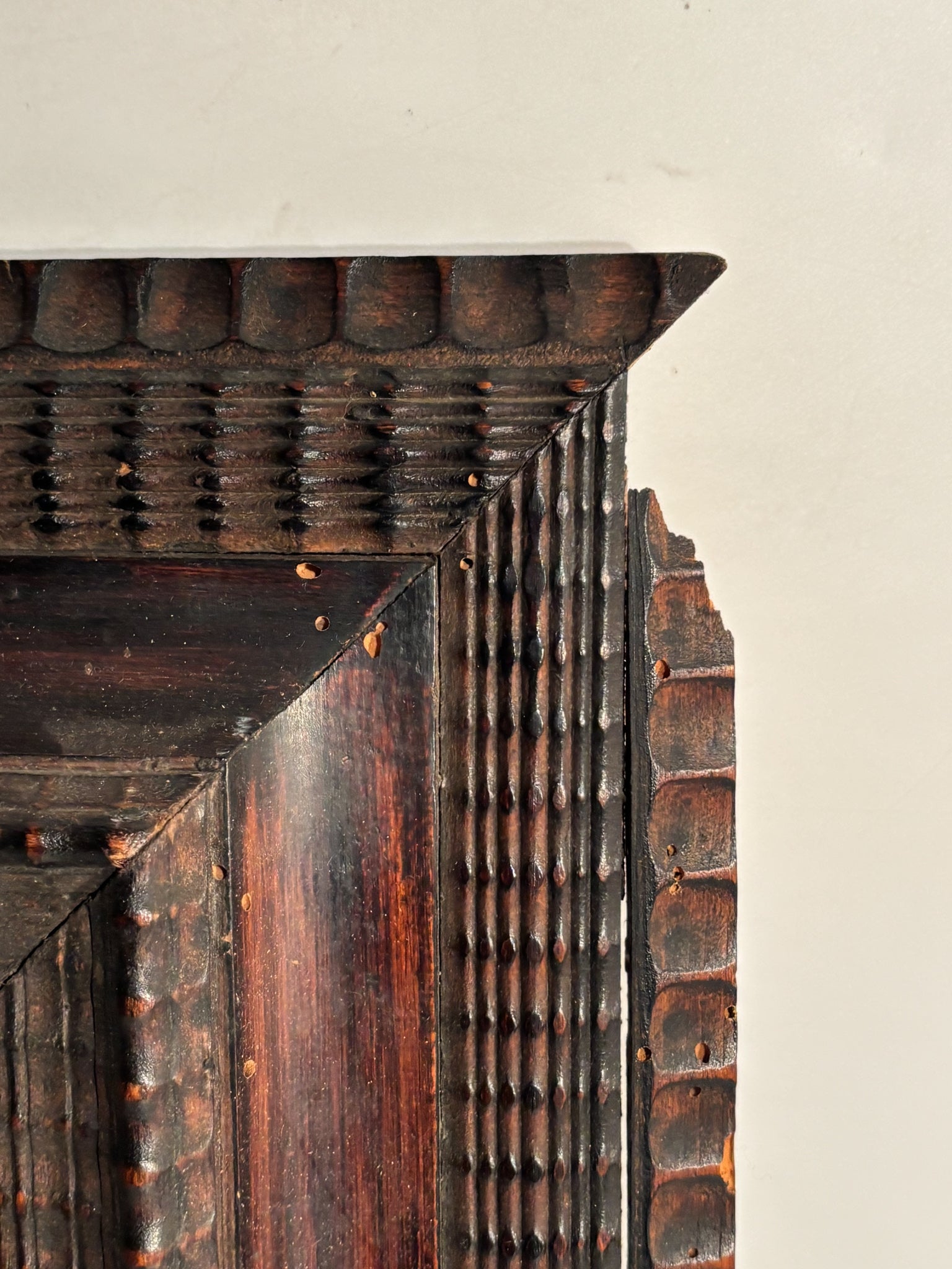 Oil Painting on Cardboard of Mountain Huts by G. Colino 1950s