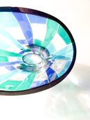 Vaso in Vetro di Murano Multicolore di Salviati Modello Madras del 1997