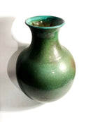 Vaso in Ceramica Francese Verde e Nero Anni 70