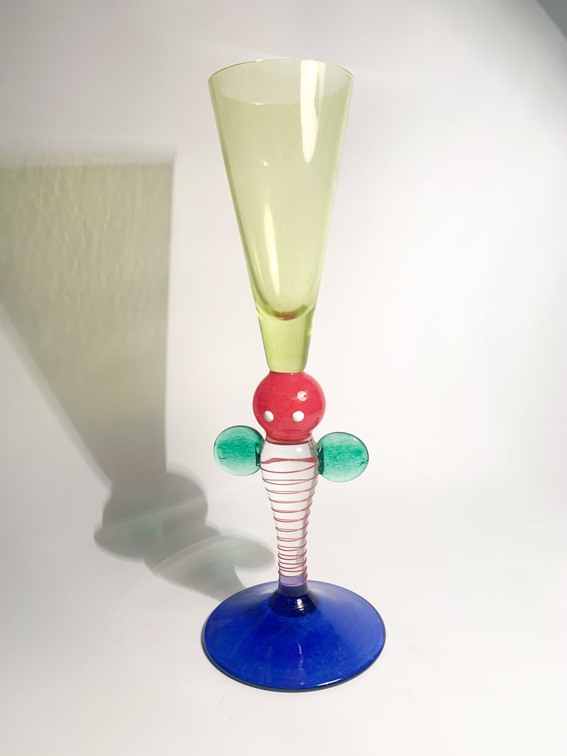 Collector's glass in multicolored Murano glass from the 1950s