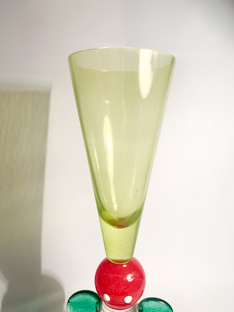 Collector's glass in multicolored Murano glass from the 1950s