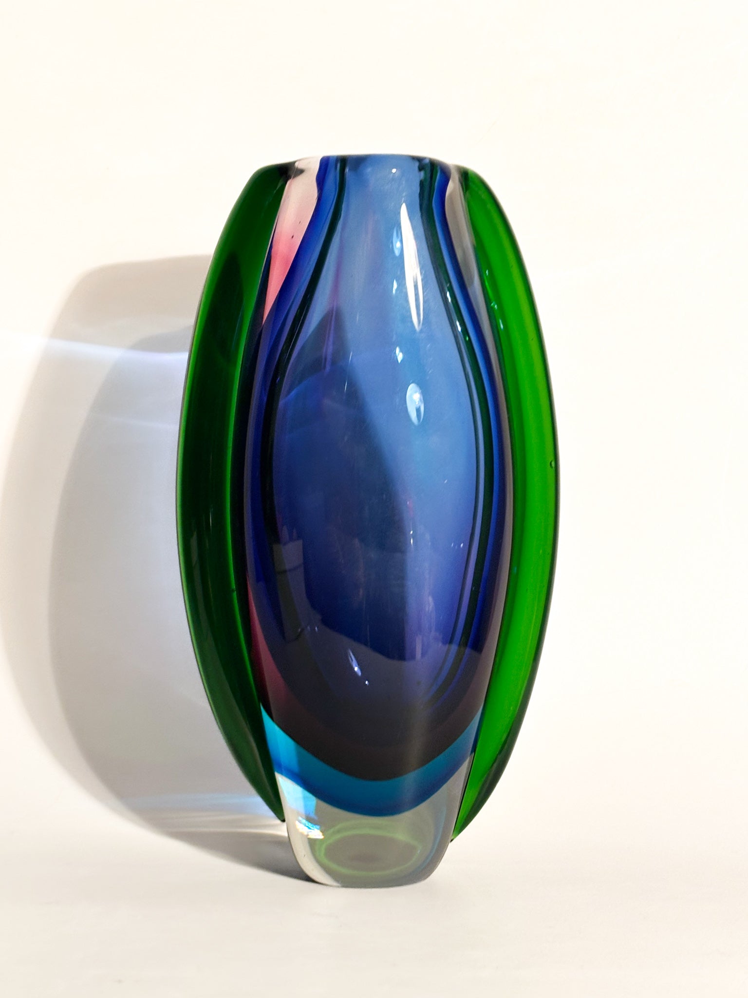 Vaso in Vetro di Murano Sommerso Attribuito a Flavio Poli Anni 60